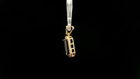 3.75 Ct Octagon Natural Sapphire 14K Gold Pendant