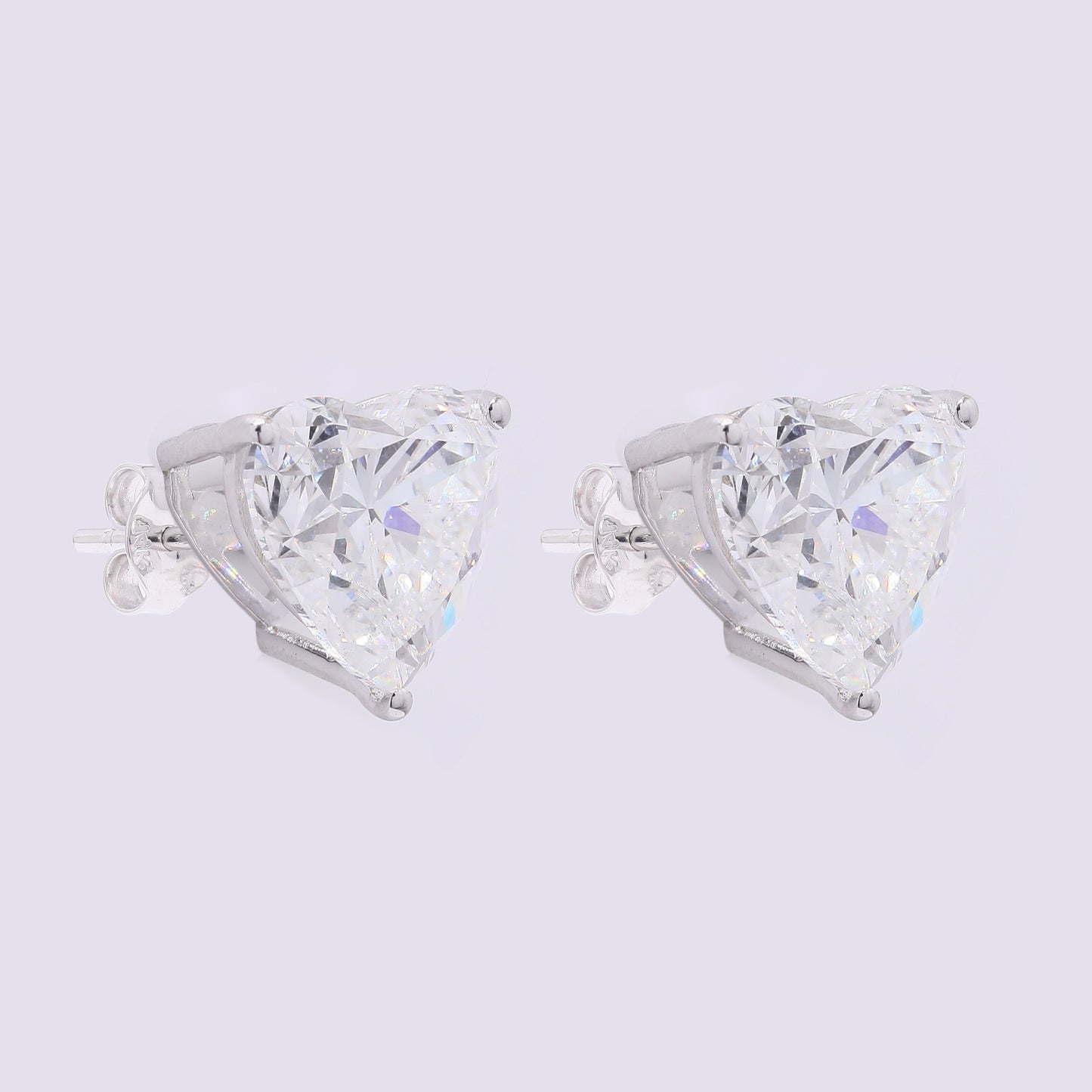 5.94 Carats Lab Grown Diamond 14K Gold Earrings