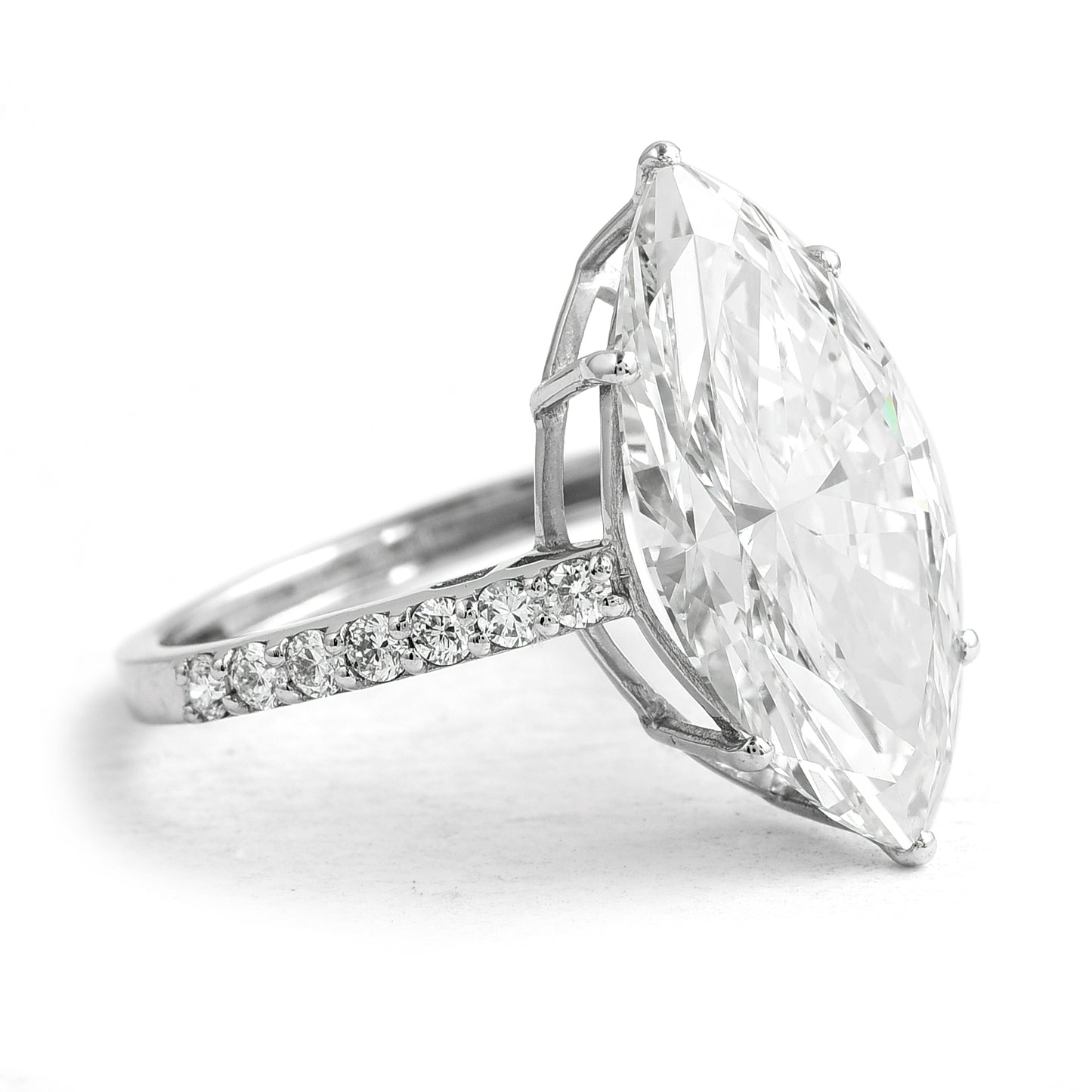 7.55 Ct Marquise Brilliant Lab Grown Diamond 950 Platinum Ring