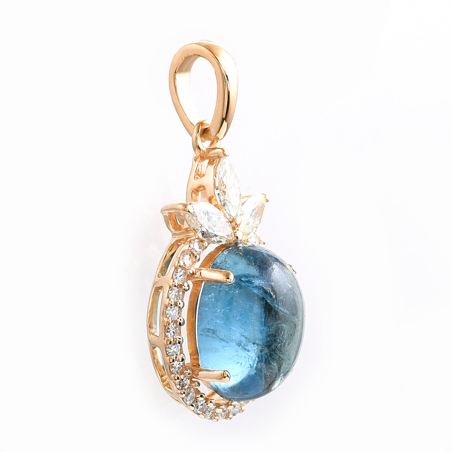 2.52 Ct Oval Tourmaline 14K Gold Pendant