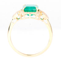2.48 Ct Octagon Natural Emerald 14K Gold Ring