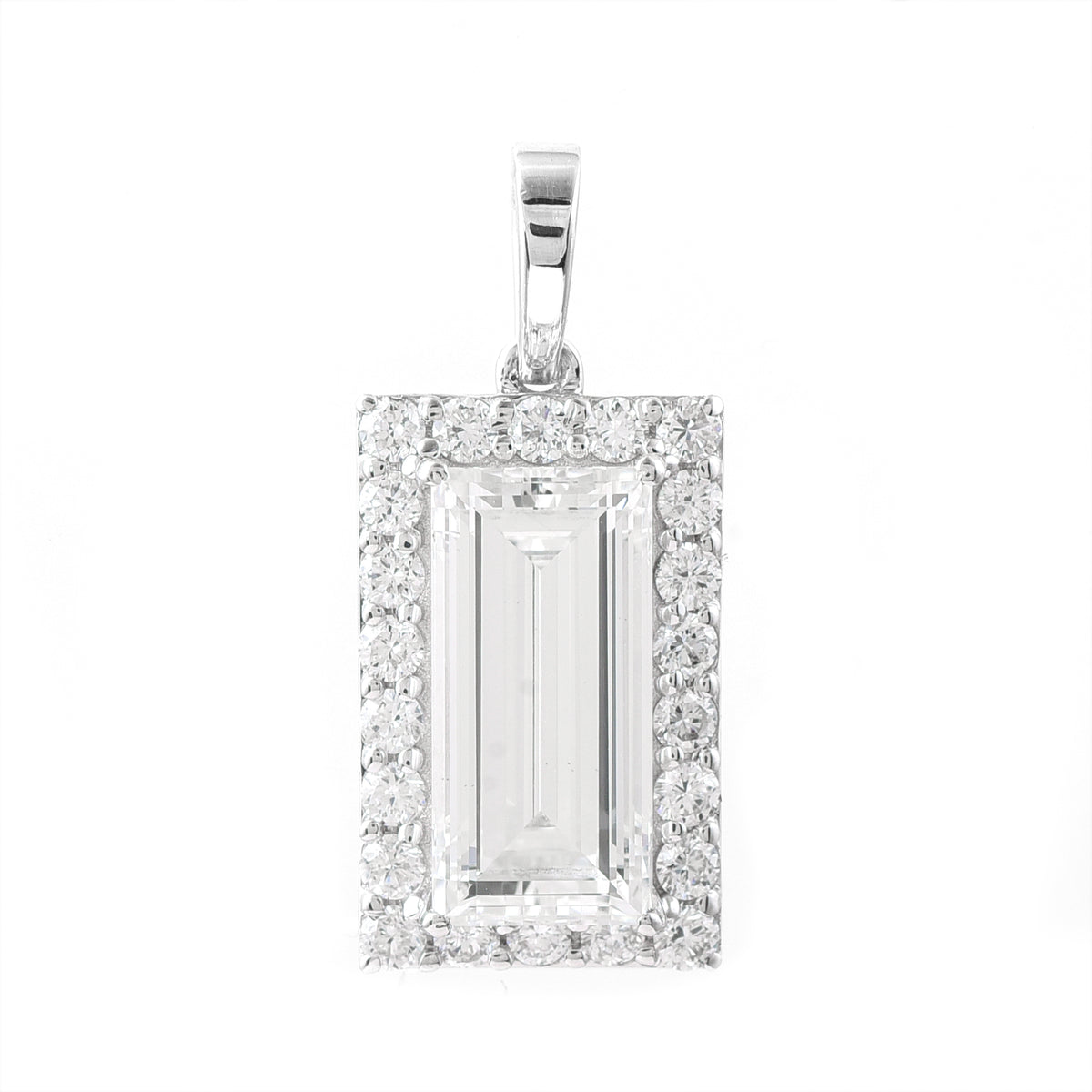 2.95 Carats Lab Grown Diamond 14K Gold Pendant