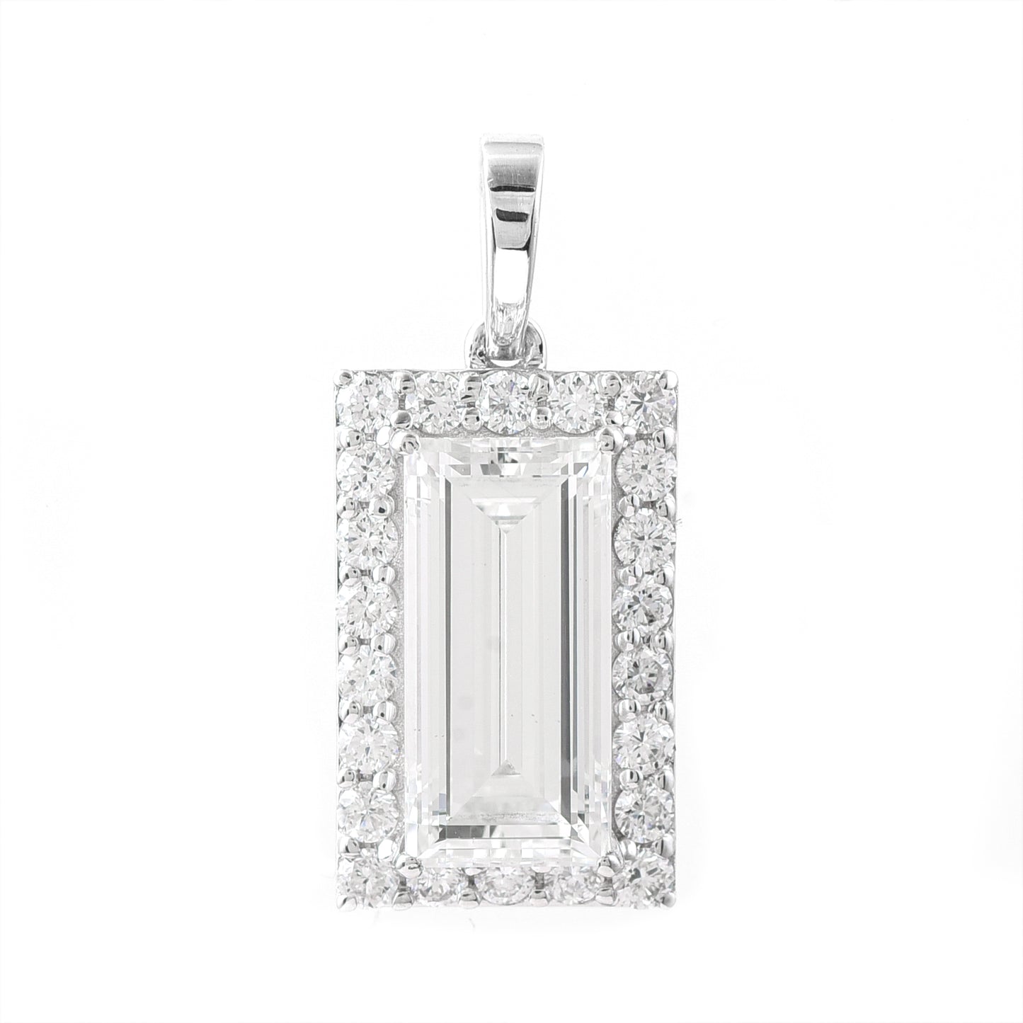 2.95 Carats Lab Grown Diamond 14K Gold Pendant