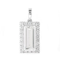 2.95 Carats Lab Grown Diamond 14K Gold Pendant