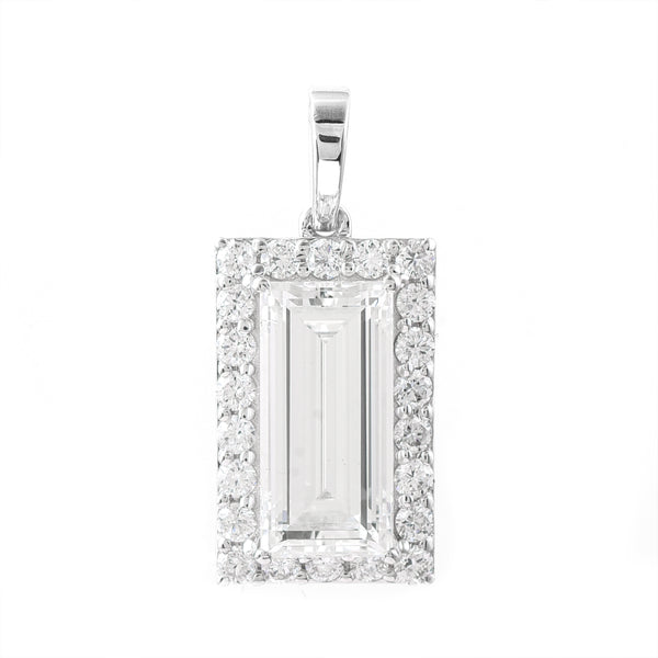 2.95 Carats Lab Grown Diamond 14K Gold Pendant