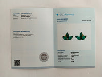 2.07 Ct Marquise Mixed Cut Natural Emerald 14K Gold Earrings
