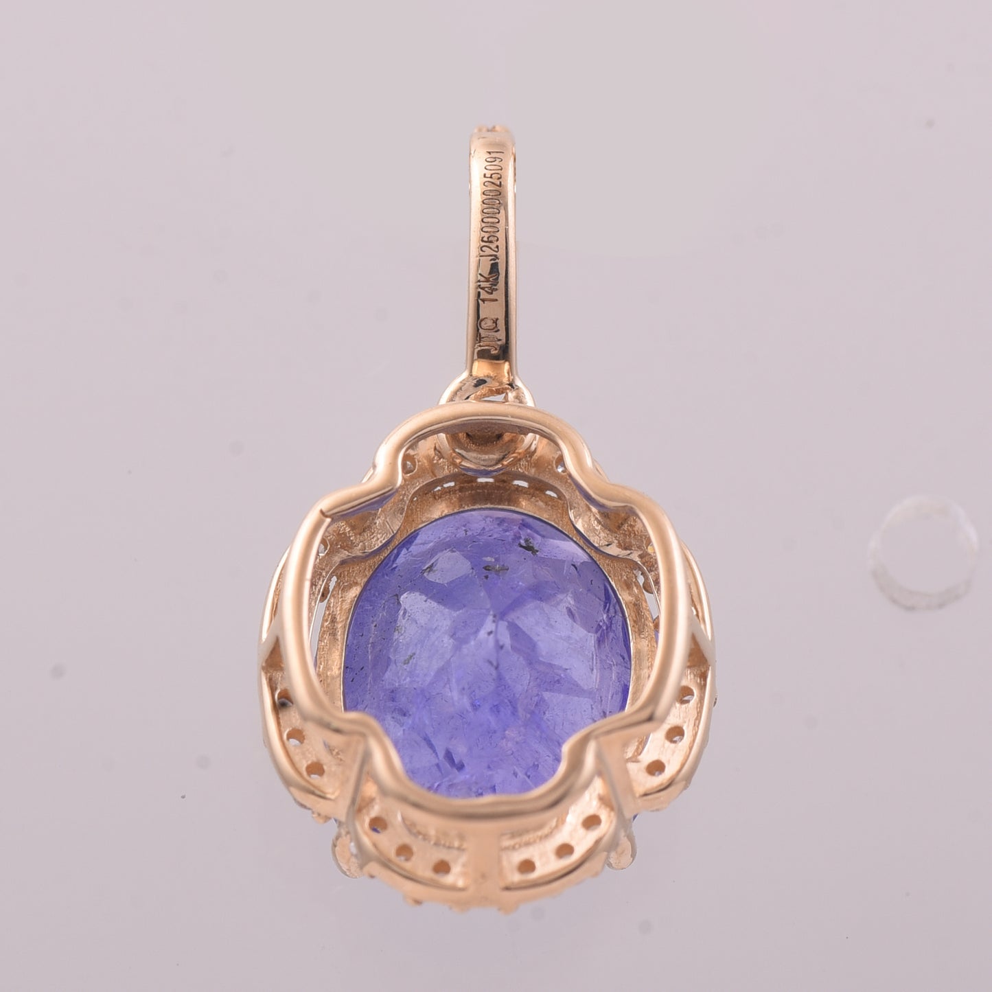 3.05 Ct Oval Mixed Cut Natural Tanzanite 14K Gold Pendant