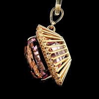23.68 Ct Cushion Kunzite 14K Gold Pendant