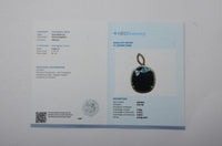 7.08 Ct Oval Mixed Cut Natural Sapphire 14K Gold Pendant
