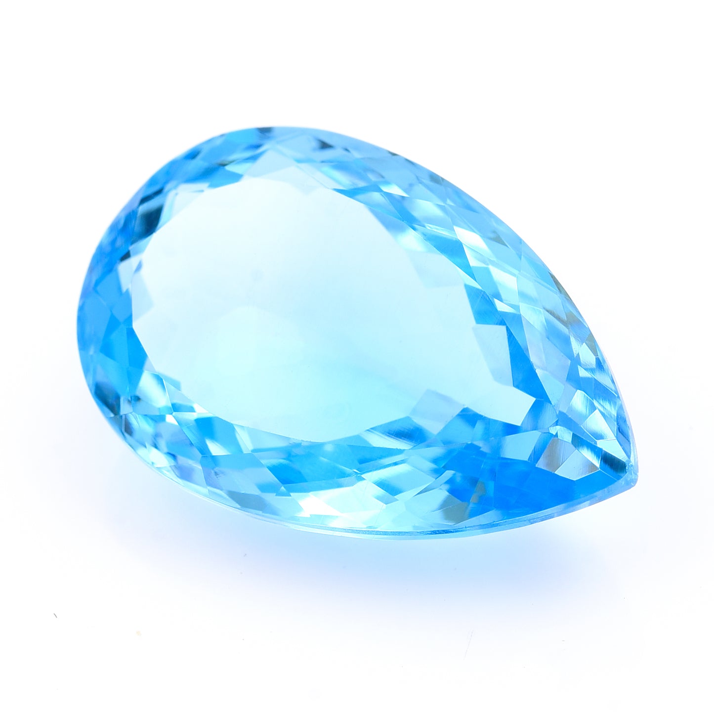 39.59 Natural Blue Topaz Pear Mixed Cut Gemstone