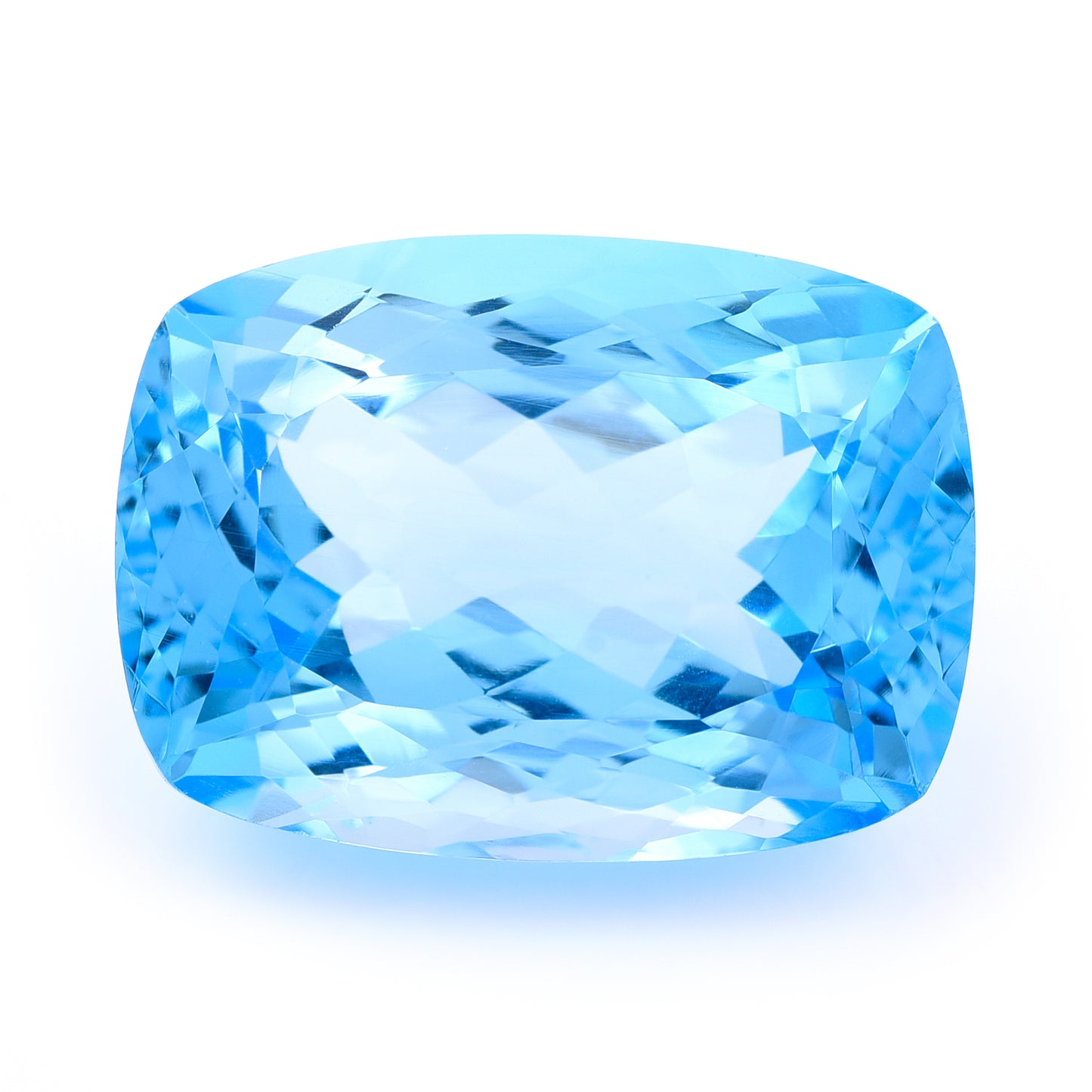 35.56 Natural Blue Topaz Rectangular Cushion Mixed Cut Gemstone