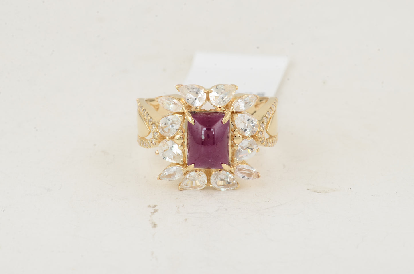 4.09 Ct Octagon Ruby 14K Gold Ring