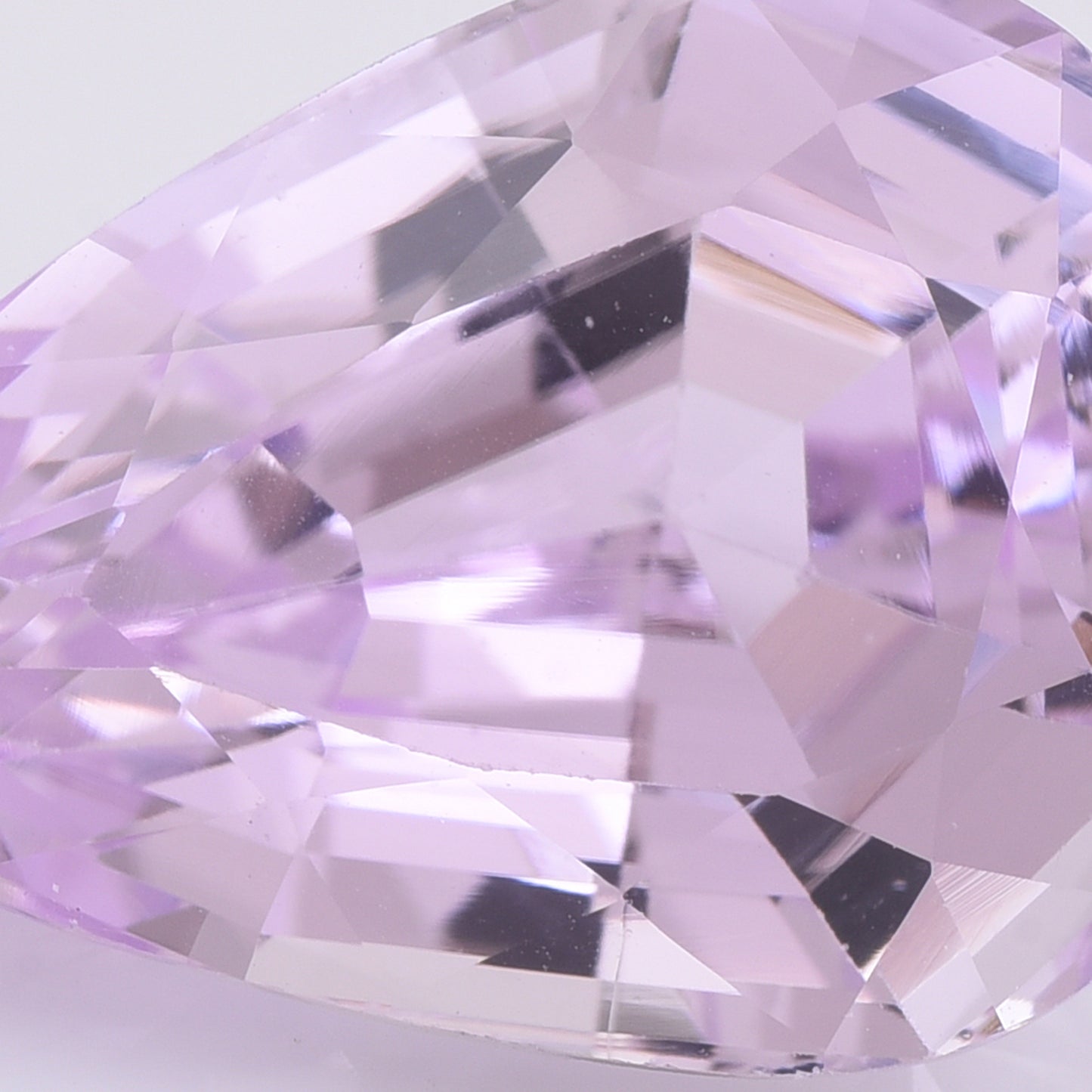 22.47 Natural Spodumene Kunzite Pear Mixed Cut Gemstone
