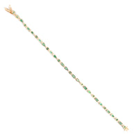 5.35 Ct Oval Emerald 14K Gold Bracelet