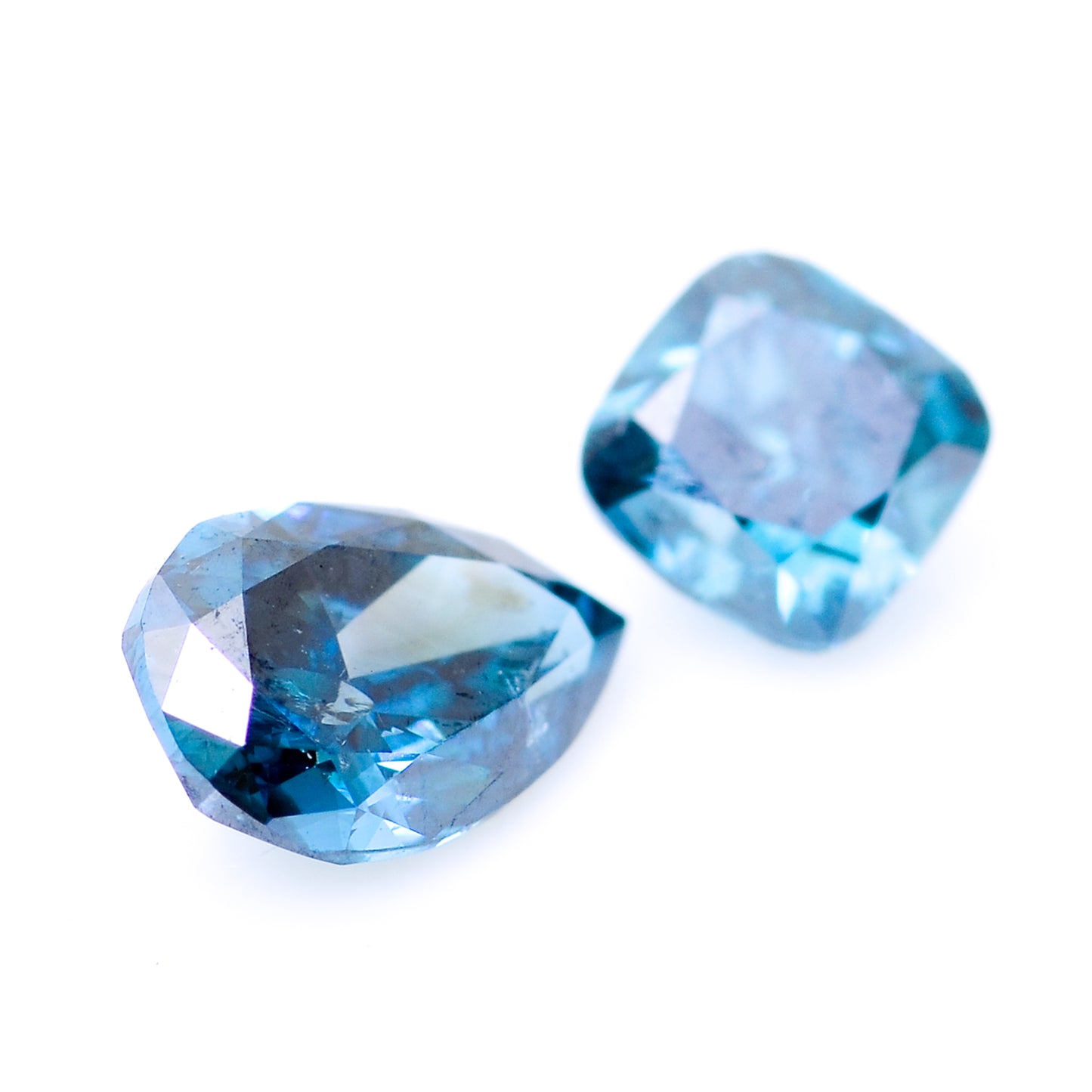 0.7 Blue Diamond Cushion, Pear Loose Diamond