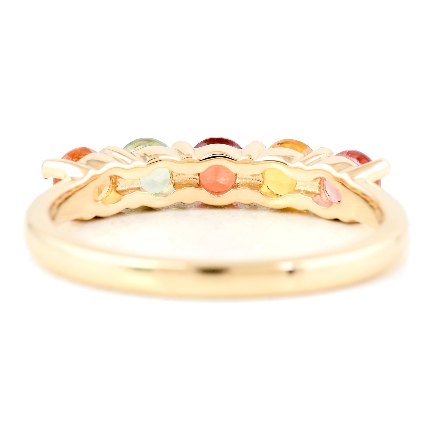 1.00 Ct Round Multi Sapphire 14K Gold Ring