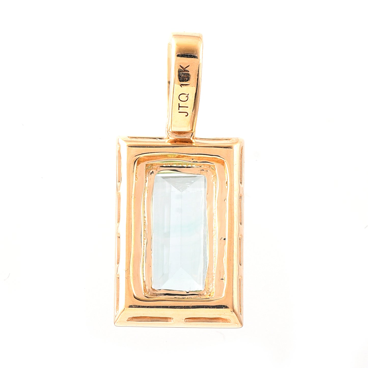 0.99 Ct Baguette Emerald 14K Gold Pendant