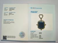 3.45 Ct Octagon Natural Sapphire 14K Gold Pendant