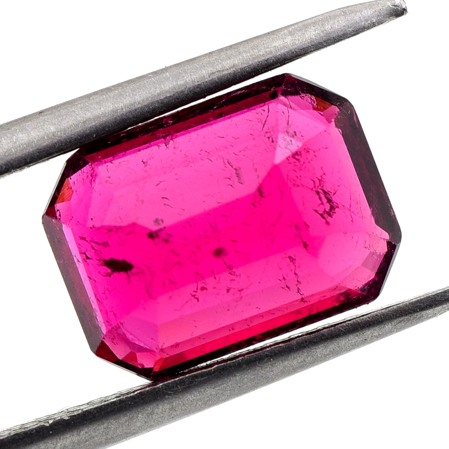 2.76 Natural Tourmaline Rubellite Emerald Cut Gemstone