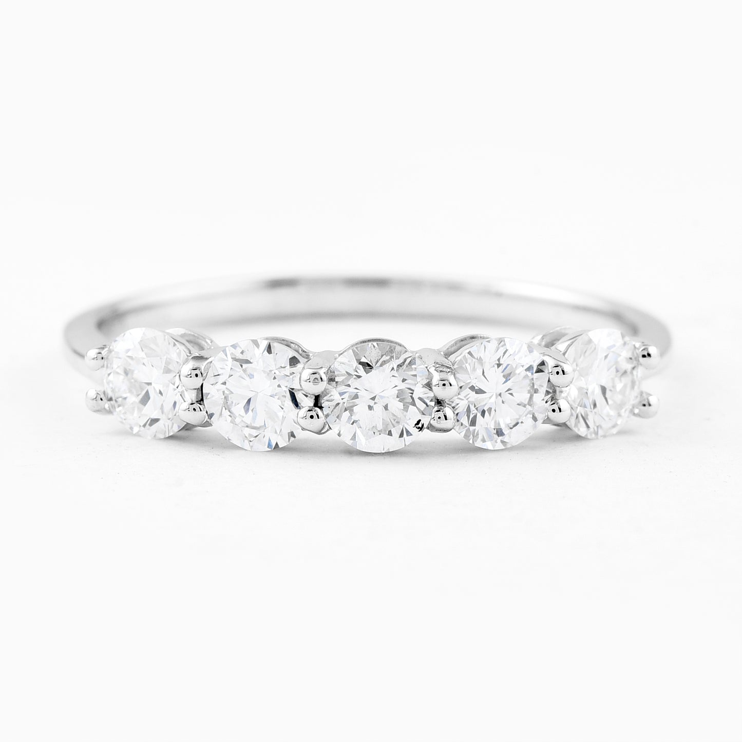 0.86 Ct Round Lab Grown Diamond 925 Silver Ring