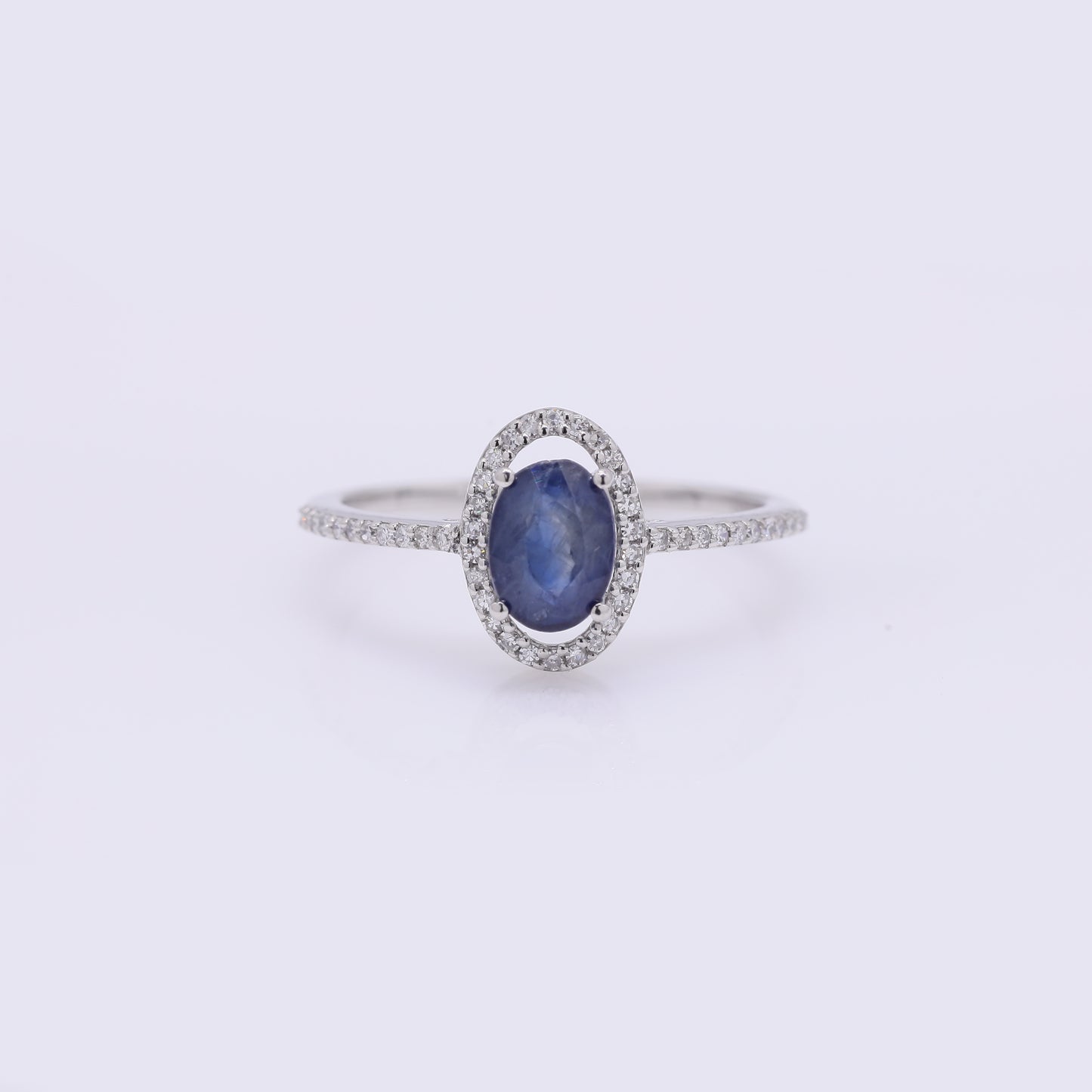 1.43 Ct Oval Mixed Cut Natural Sapphire 950 Platinum Ring