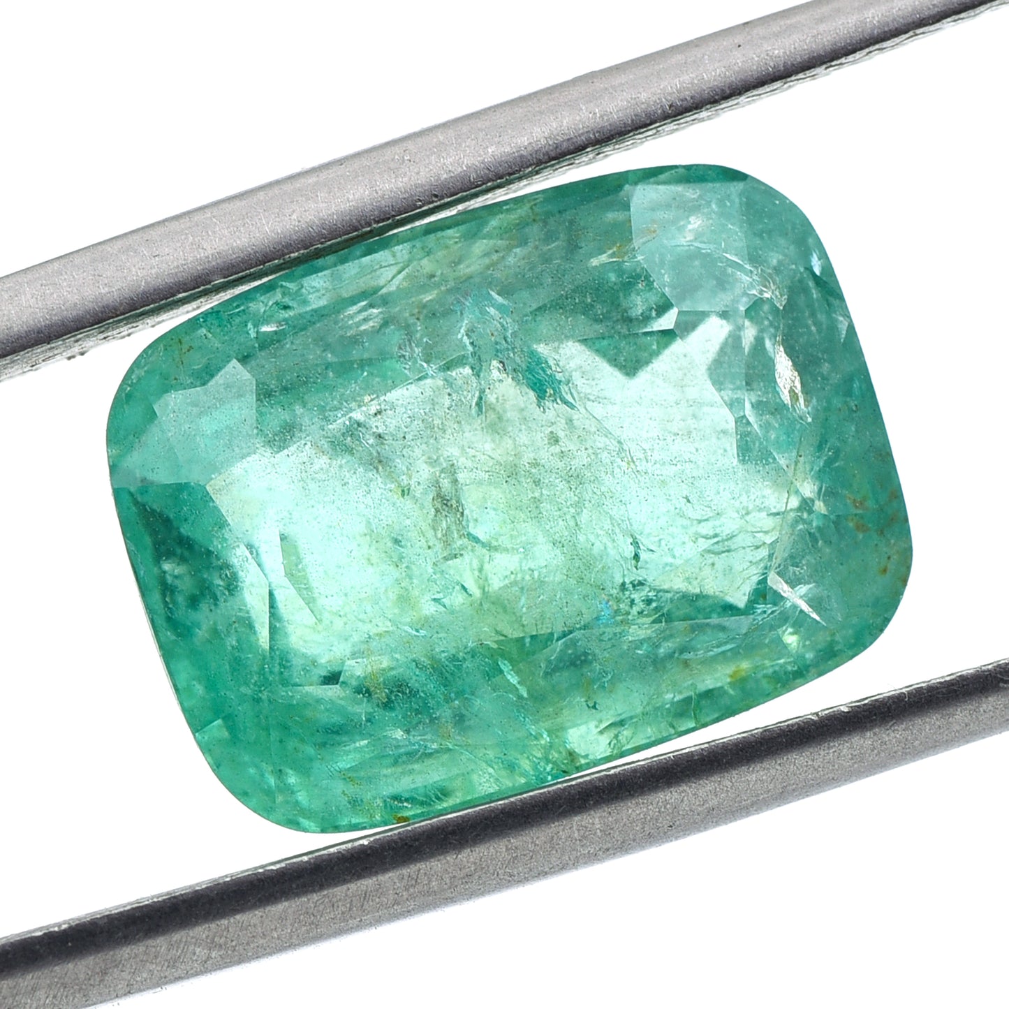 8.99 Natural Beryl Emerald Rectangular Cushion Mixed Cut Gemstone
