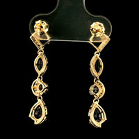 2.47 Ct Pear Tanzanite 14K Gold Earrings