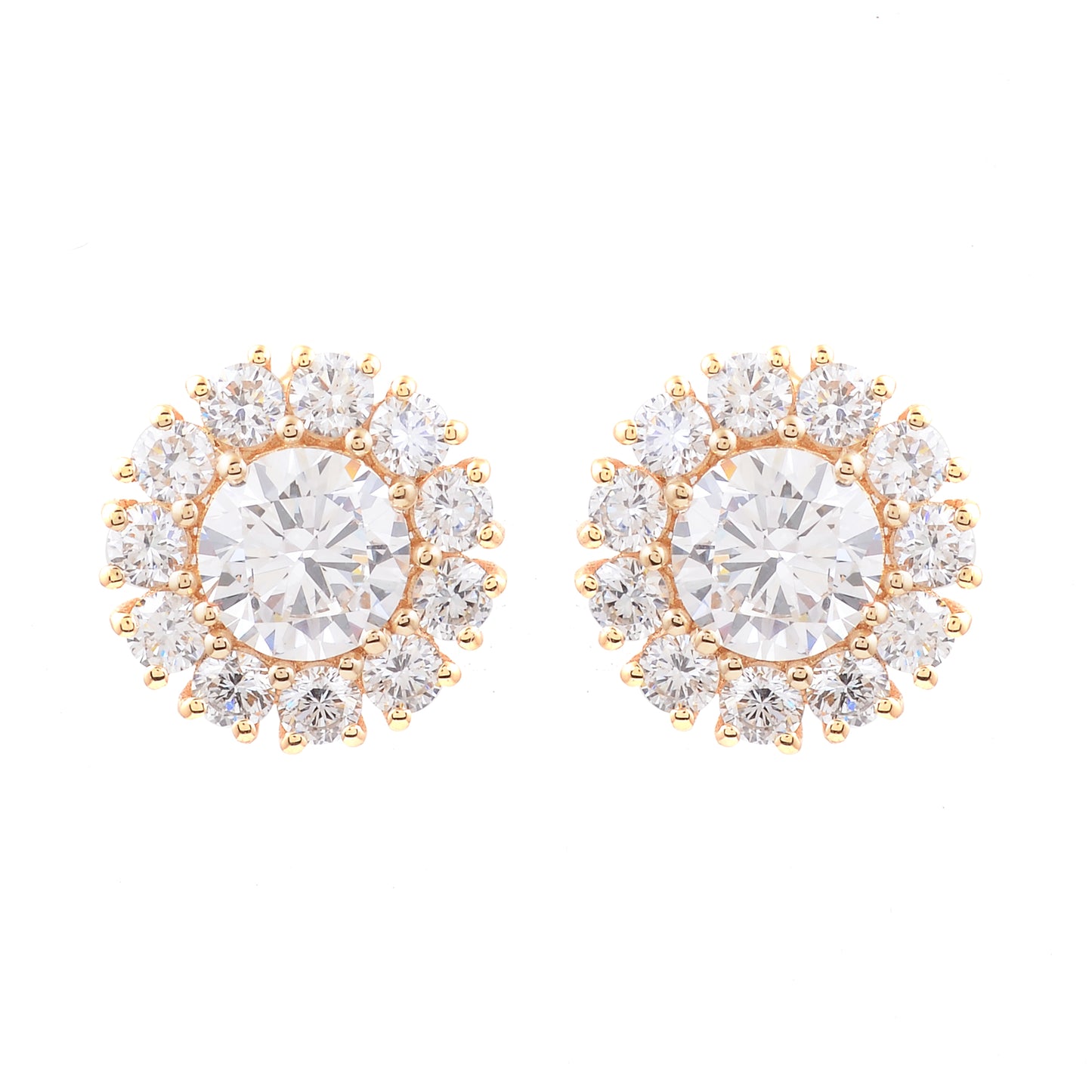 3.08 Carats Lab Grown Diamond 14K Gold Earrings