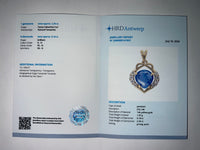2.53 Ct Fancy Cabochon Cut Natural Tanzanite 14K Gold Pendant