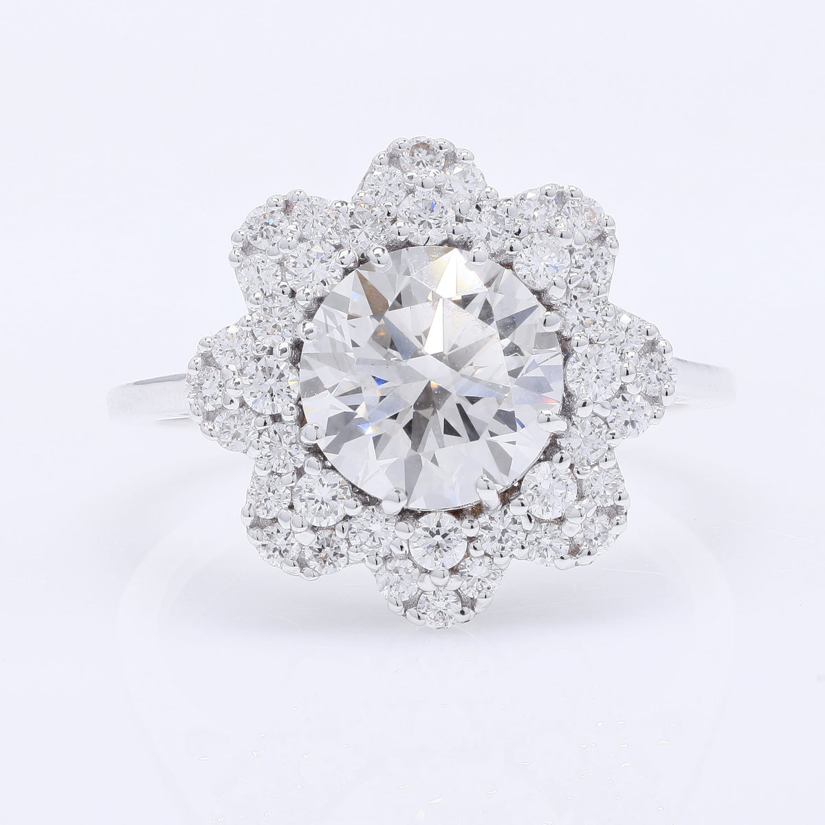 2.73 Carats Lab Grown Diamond 14K Gold Ring