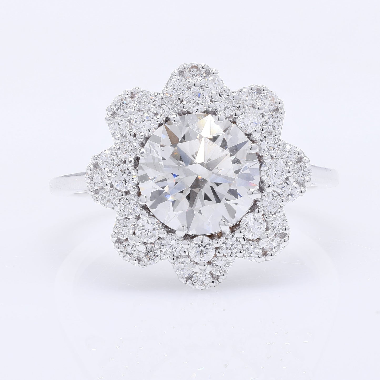 2.73 Carats Lab Grown Diamond 14K Gold Ring
