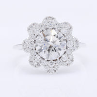 2.73 Carats Lab Grown Diamond 14K Gold Ring