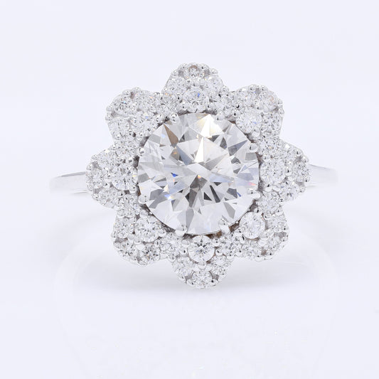 2.73 Carats Lab Grown Diamond 14K Gold Ring