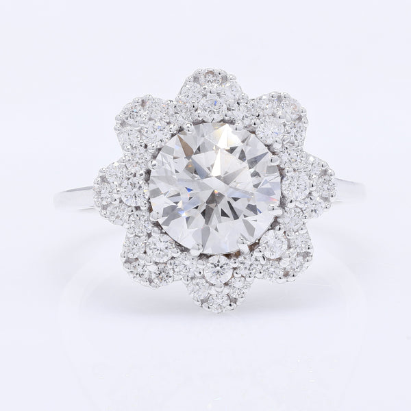 2.73 Carats Lab Grown Diamond 14K Gold Ring