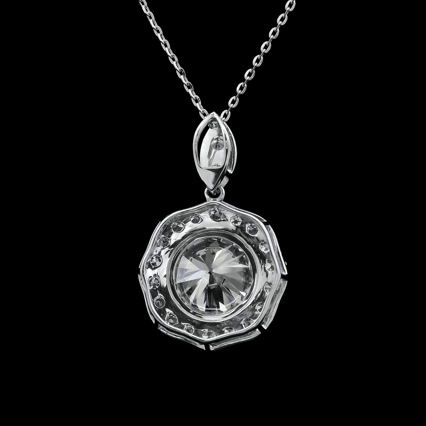 3.86 Carats Lab Grown Diamond 14K Gold Pendant