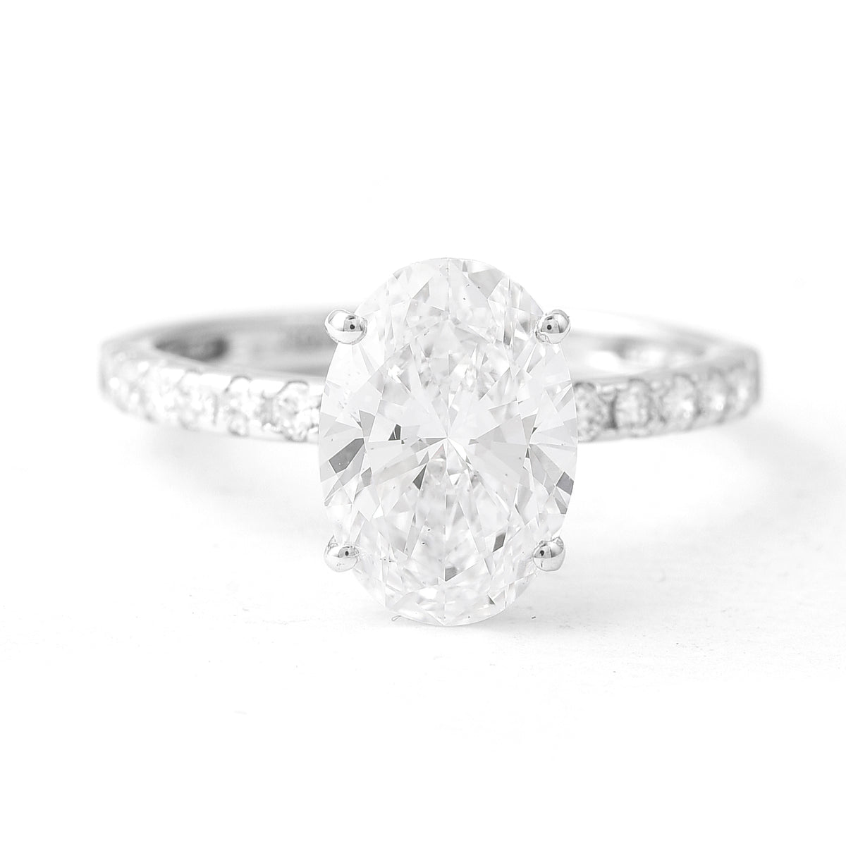 2.85 Carats Lab Grown Diamond 14K Gold Ring
