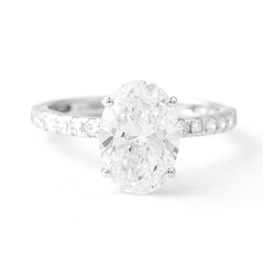 2.85 Carats Lab Grown Diamond 14K Gold Ring