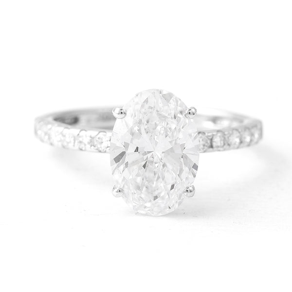 2.85 Carats Lab Grown Diamond 14K Gold Ring
