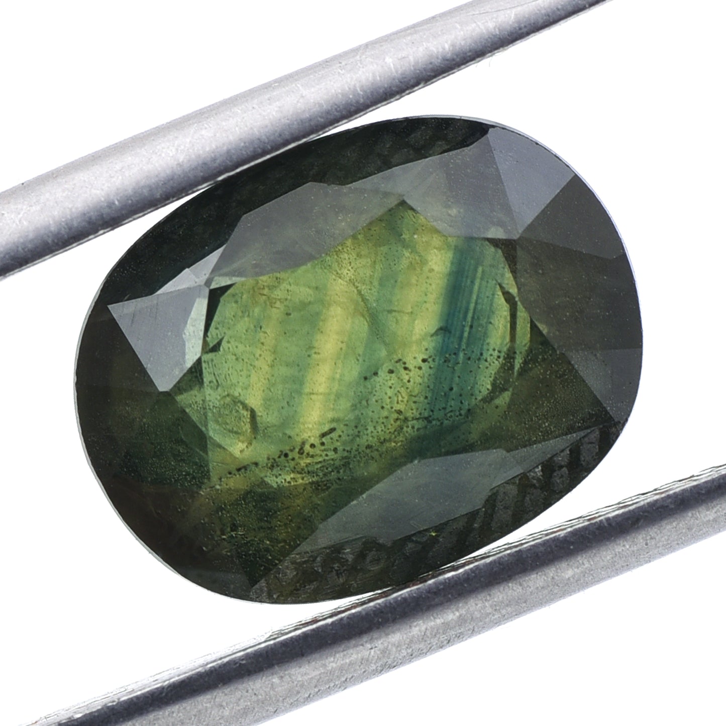 6.27 Natural Corundum Green Sapphire Oval Mixed Cut Gemstone