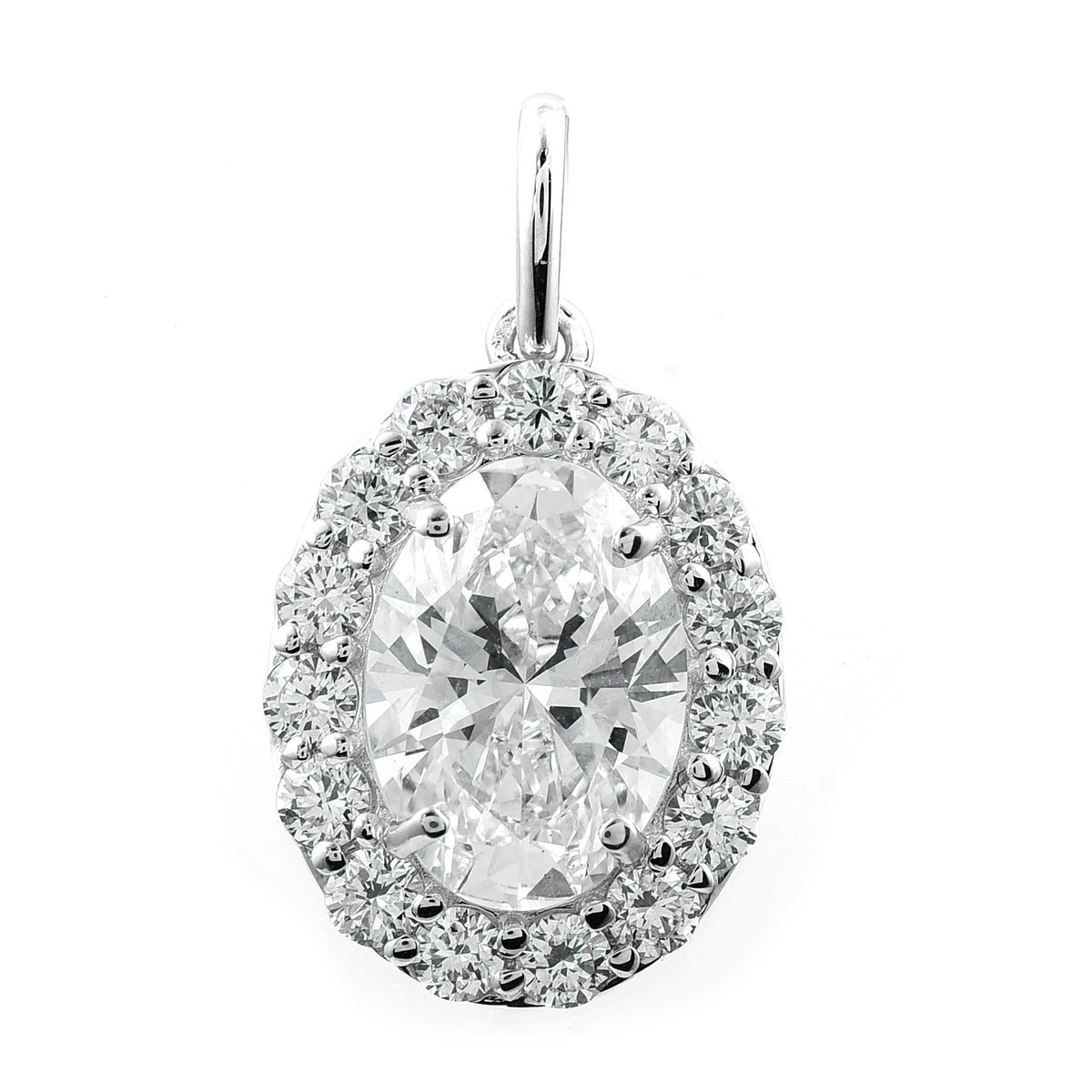 2.47 Carats Lab Grown Diamond 14K Gold Pendant