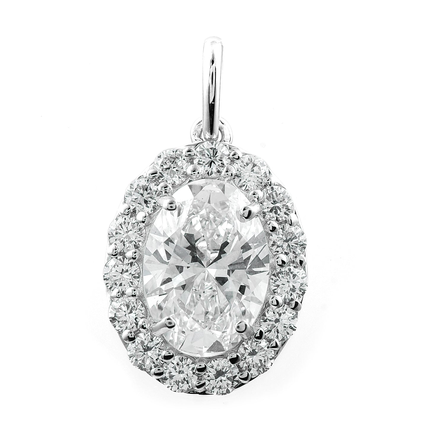 2.47 Carats Lab Grown Diamond 14K Gold Pendant