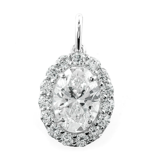 2.47 Carats Lab Grown Diamond 14K Gold Pendant
