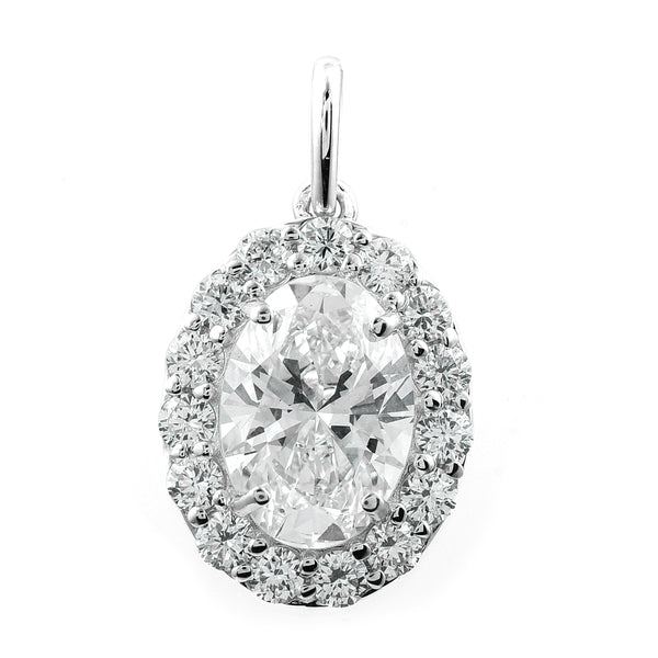 2.47 Carats Lab Grown Diamond 14K Gold Pendant