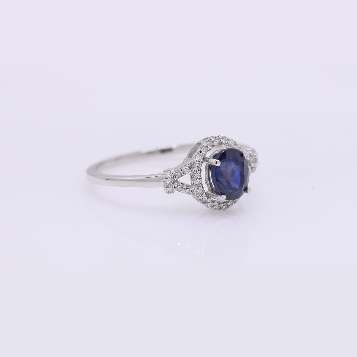 1.16 Ct Oval Mixed Cut Natural Sapphire 950 Platinum Ring
