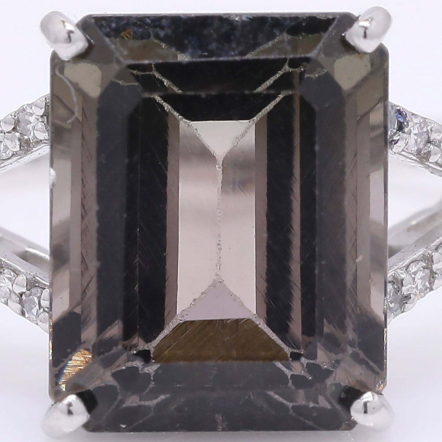4.94 Ct Octagon Step Cut Natural Tourmaline 950 Platinum Ring