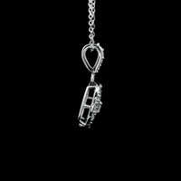 0.94 Ct Round Lab Grown Diamond 925 Sterling Silver Pendant