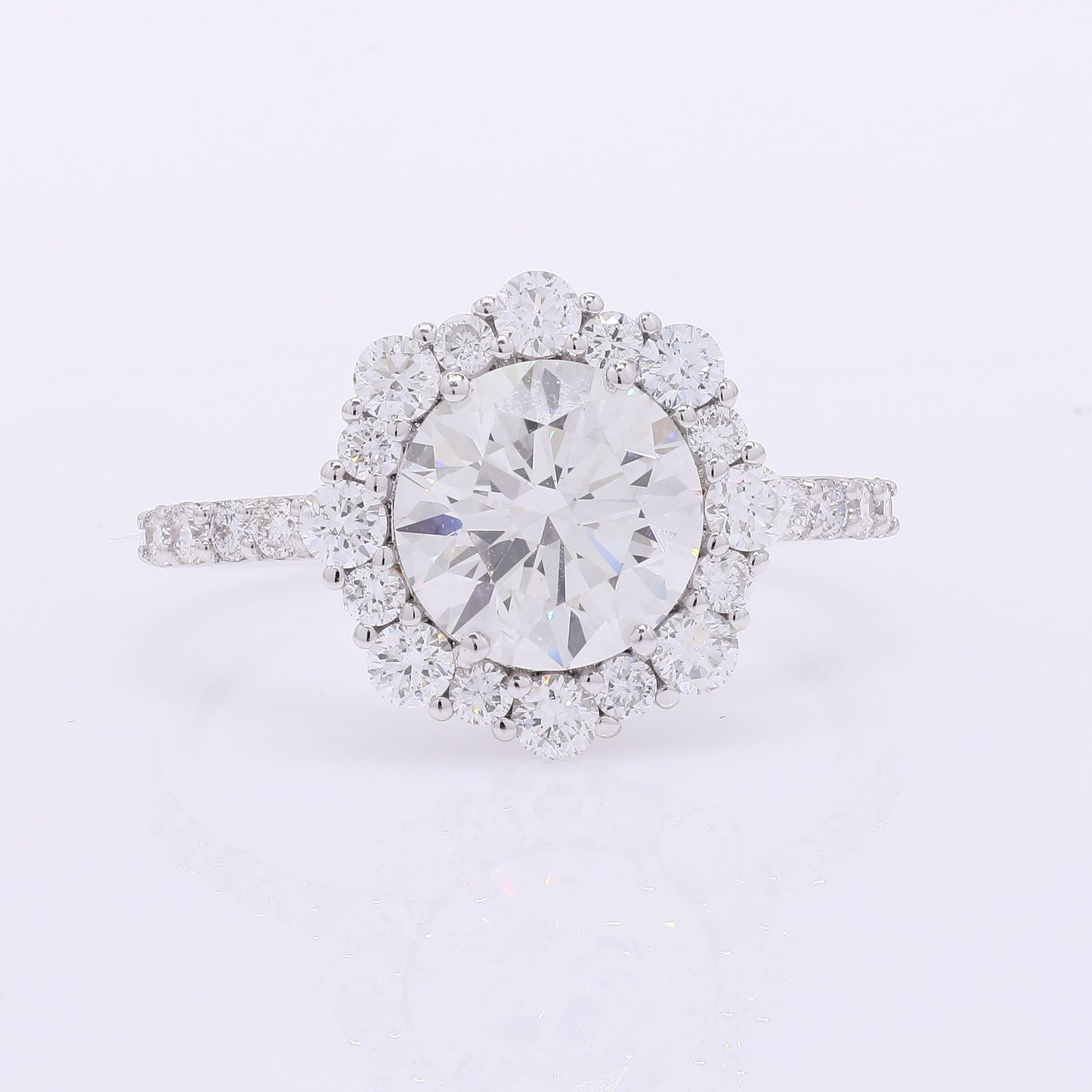 2.72 Carats Lab Grown Diamond 14K Gold Ring