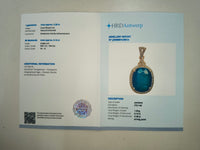 3.42 Ct Oval Natural Emerald 14K Gold Pendant