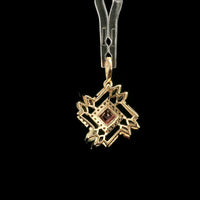 1.12 Ct Square Tourmaline 14K Gold Pendant