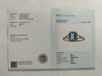 1.03 Ct Octagon Step Cut Natural Emerald 14K Gold Ring